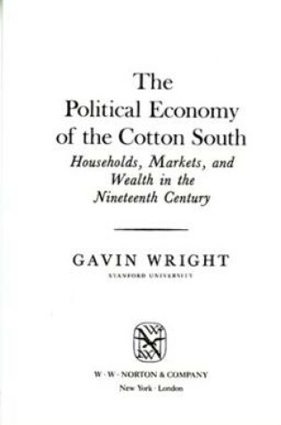 Cover of The Political Economy of the Cotton South