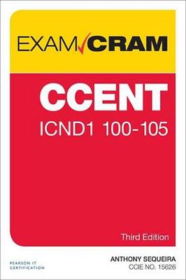 Book cover for CCENT ICND1 100-105 Exam Cram