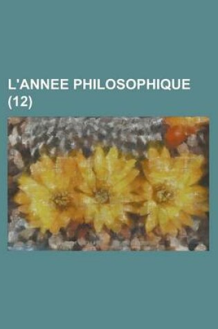 Cover of L'Annee Philosophique (12)