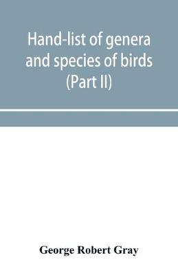 Book cover for Hand-list of genera and species of birds