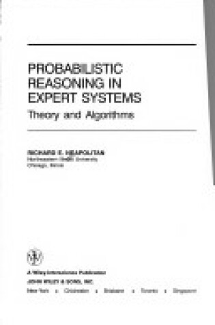 Cover of Probabilistic Reasoning in Expert Systems