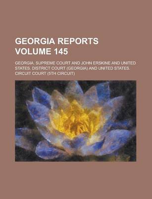 Book cover for Georgia Reports Volume 145