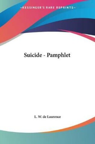 Cover of Suicide - Pamphlet