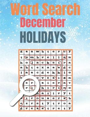 Book cover for December Holidays Word Search