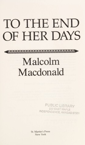 Book cover for To the End of Her Days