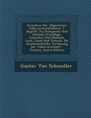 Book cover for Grundriss Der Allgemeinen Volkswirtschaftslehre