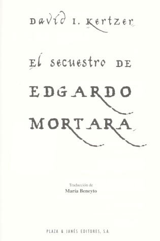 Cover of El Secuestro de Edgardo Mortara