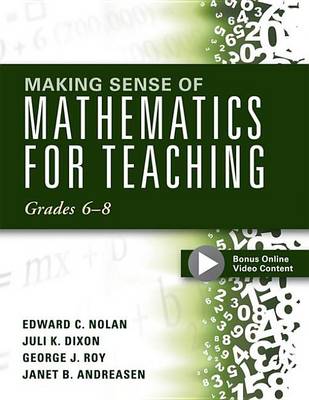 Book cover for Making Sense of Mathematics for Teaching Grades 6-8