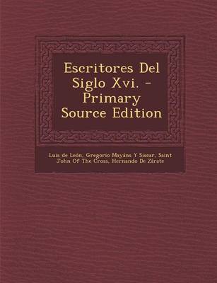 Book cover for Escritores del Siglo XVI. - Primary Source Edition