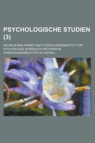 Cover of Psychologische Studien (3 )