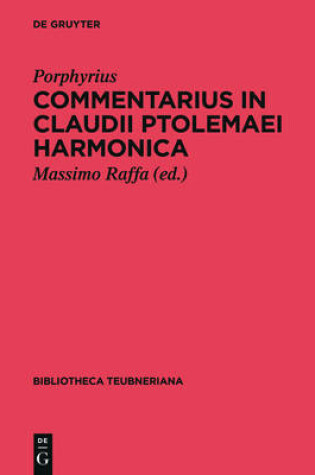 Cover of Commentarius in Claudii Ptolemaei Harmonica