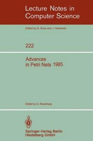 Cover of Advances in Petri Nets 1985