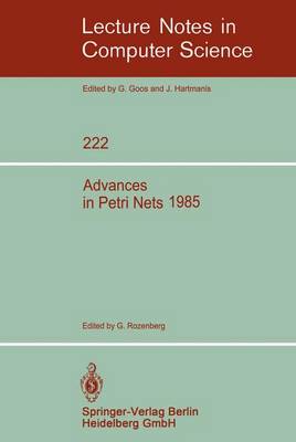 Book cover for Advances in Petri Nets 1985