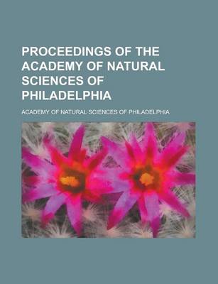 Book cover for Proceedings of the Academy of Natural Sciences of Philadelphia