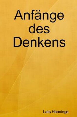 Cover of Anfänge des Denkens