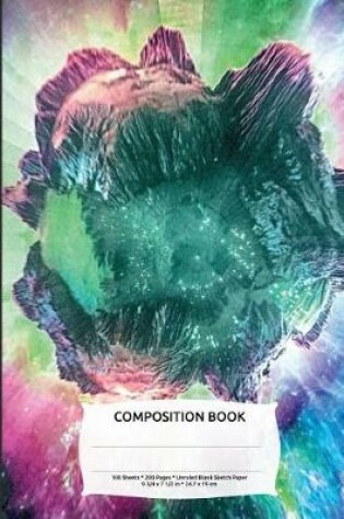 Cover of Outer Space Meteor Composition Notebook, Blank Sketch Paper