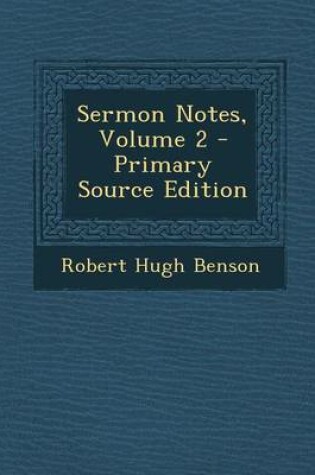 Cover of Sermon Notes, Volume 2