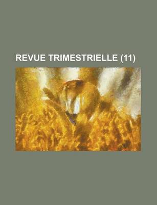 Book cover for Revue Trimestrielle (11)