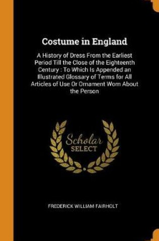 Cover of Costume in England