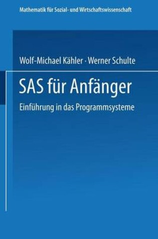 Cover of SAS für Anfänger