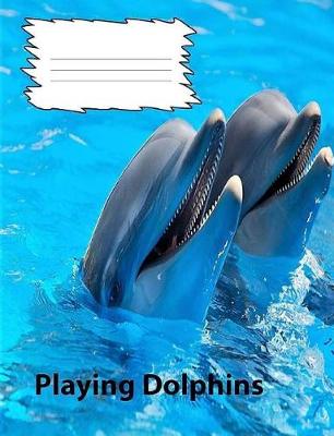 Book cover for Playing Dolphins Dot Grig Paper Composition Book