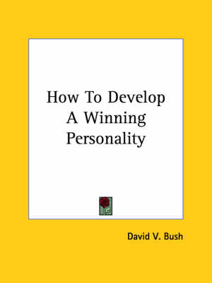 Book cover for How to Develop a Winning Personality