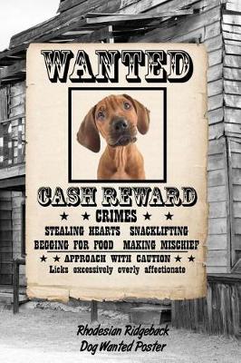 Book cover for Rhodesian Ridgeback Dog Wanted Poster