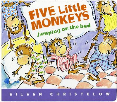 Book cover for Five Little Monkeys Jumping on the Bed Lap Board Book