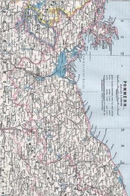 Book cover for Antique Map of the Prussian Province Pomerania (Pommern) in 1905 Journal