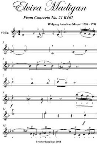 Cover of Elvira Madigan Easy Violin Sheet Music