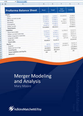 Book cover for Merger Modeling and Analysis