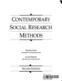 Book cover for Cont Soci Res Meth Soc Res E2