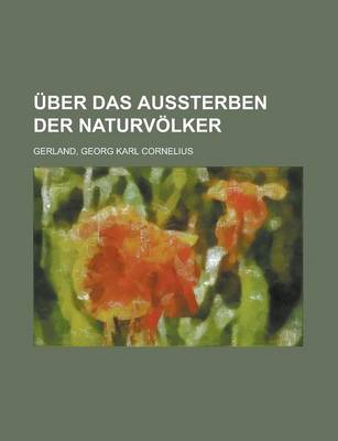 Book cover for Uber Das Aussterben Der Naturvolker