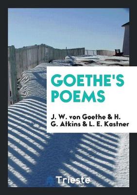 Book cover for Goethe's Poems