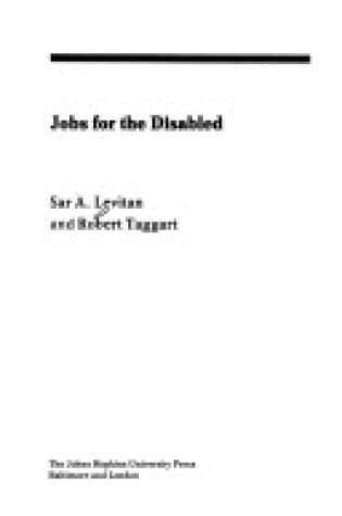 Cover of Jobs for the Disabled