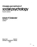 Book cover for Principles and Methods of Social Psychology