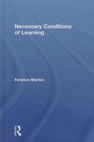 Cover of Necessary Conditions of Learning