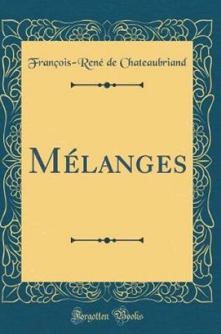 Cover of Mélanges (Classic Reprint)