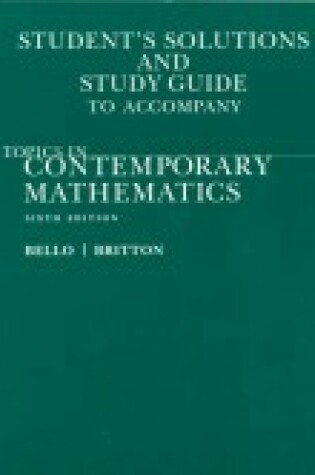 Cover of Topics in Contemporary Mathematics Solutions Guide Sixth Edition