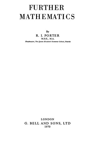 Cover of Further Mathematics