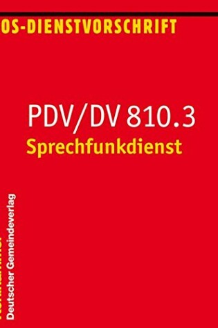 Cover of Pdv/DV 810.3 Sprechfunkdienst
