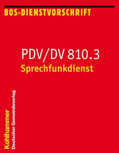 Cover of Pdv/DV 810.3 Sprechfunkdienst