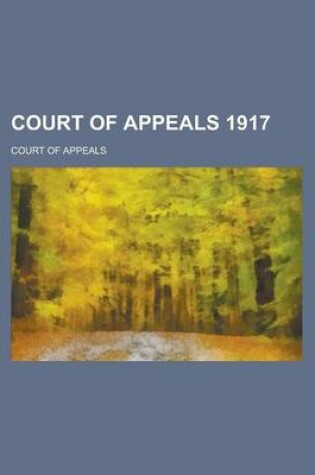 Cover of Court of Appeals 1917