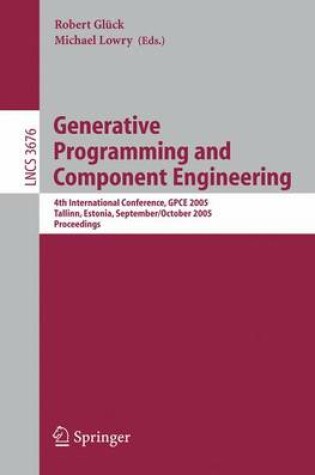 Cover of Generative Programming and Component Engineering