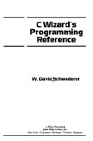 Cover of C. Wizard's Programming Reference