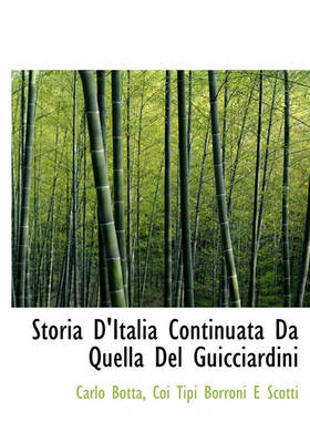 Book cover for Storia D'Italia Continuata Da Quella del Guicciardini