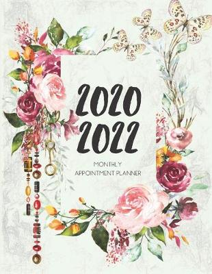 Book cover for 2020-2022 Three 3 Year Planner Light Green Flowers Monthly Calendar Gratitude Agenda Schedule Organizer