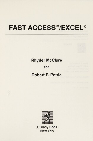Cover of Fast Access Microsoft EXCEL