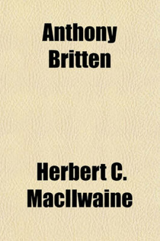 Cover of Anthony Britten