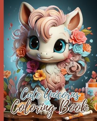 Book cover for Cute Unicorns Coloring Book For Kids